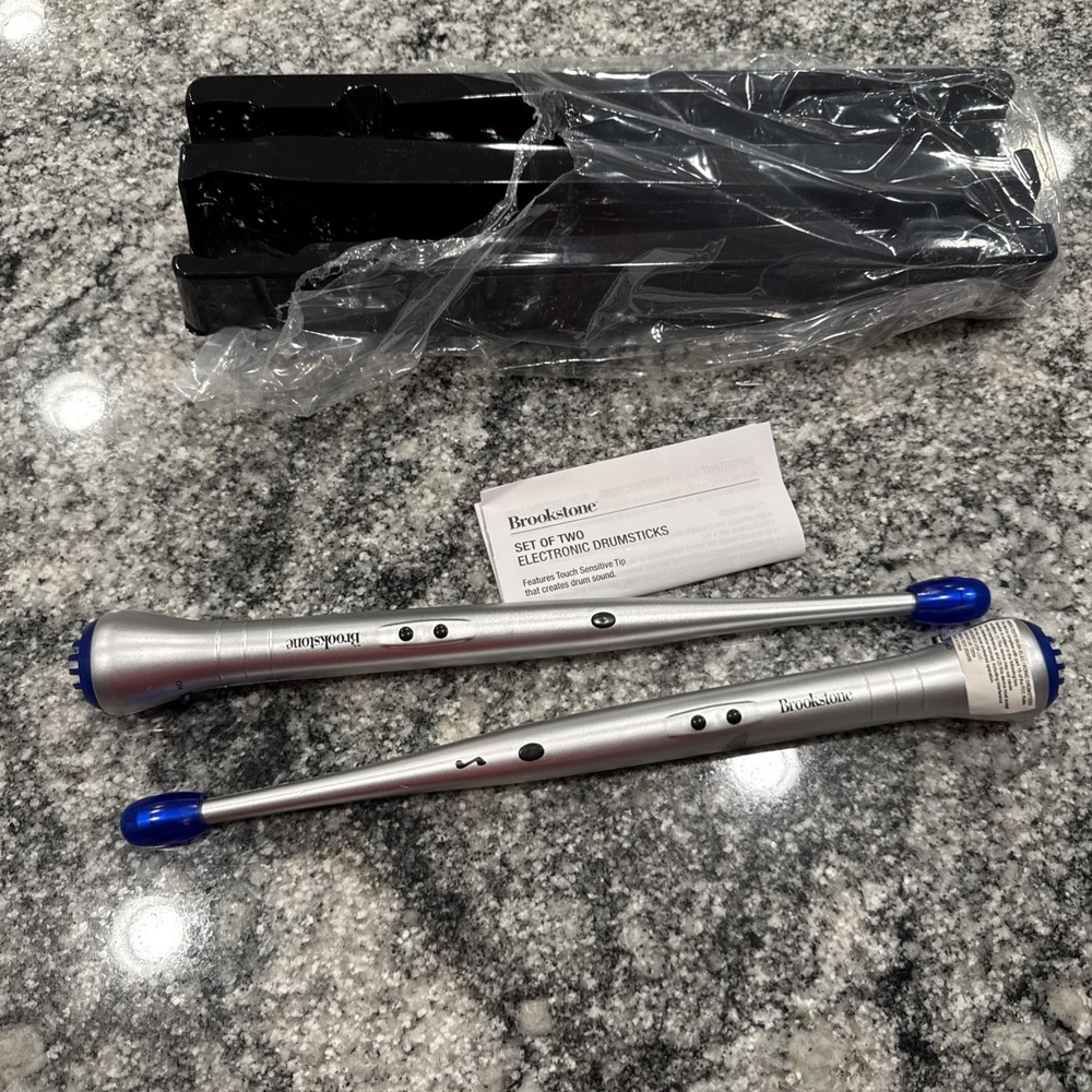 Brookstone Set Of Two Electronic Drumsticks (For Adults) Band‎ Music